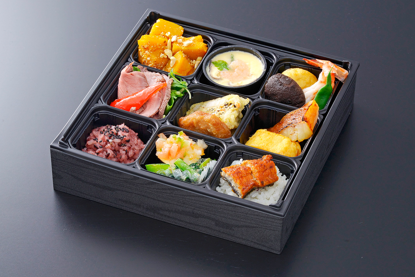 茶碗蒸し付き」九重弁当・松 | 仕出し弁当を金沢市中心に宅配いたし
